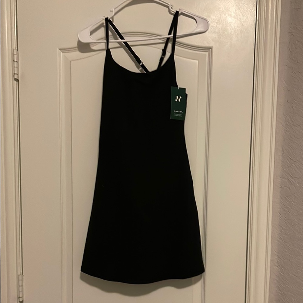 Halara black strappy dress with shorts size XS NWT - Picture 2 of 8